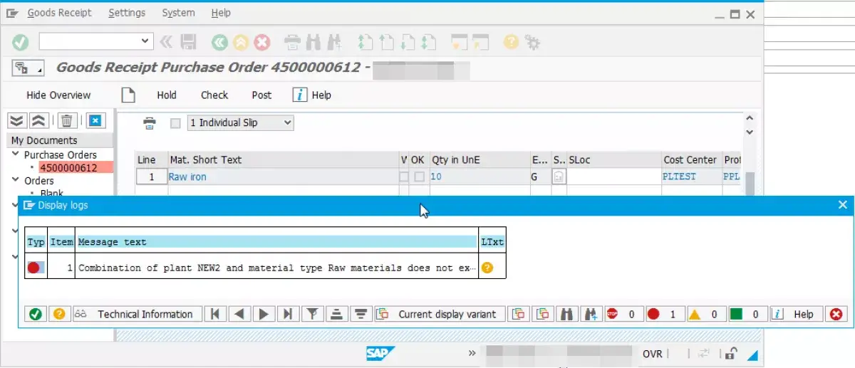 sap movement type 101