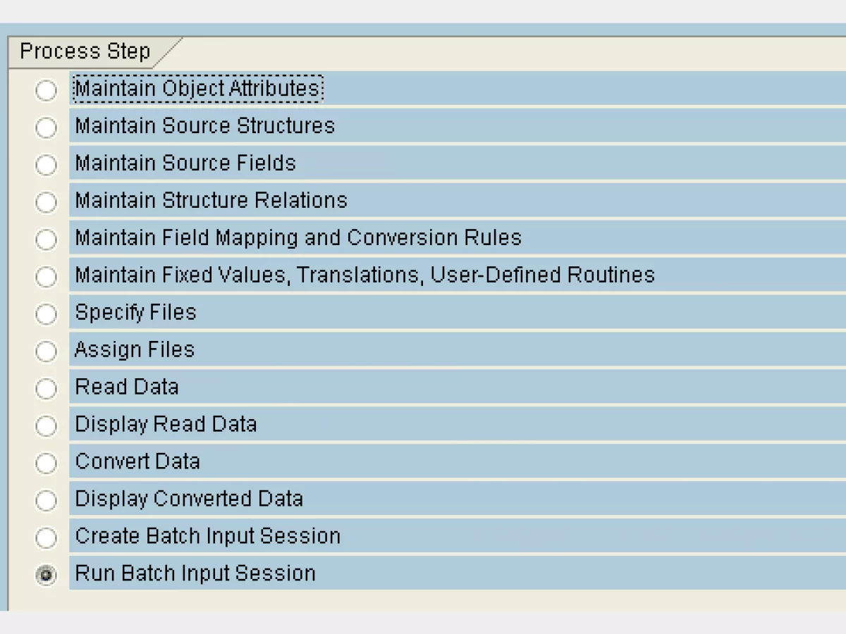 SAP LSMW batch scheduling