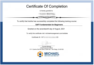 Libreng online na kurso SAP MM Fundamentals para sa mga nagsisimula sa certificate