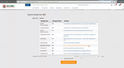 SAPエラーコードとメッセージを検索する方法