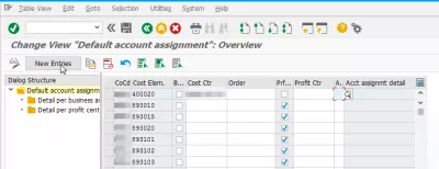 SAP solve KI248 Account requires an assignment to a CO object : Default account assignment transaction 