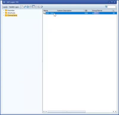 Lisage SAP GUI 740-sse server 3 lihtsa sammuga