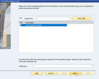 Dodaj serwer w SAP GUI 740 w 3 prostych krokach : Utwórz nowy wpis systemowy w SAP 740
