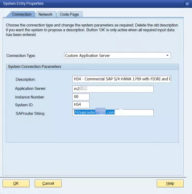 Додайте сервер у SAP GUI 740 за 3 простих кроки : Зміна властивостей введення системи SAP в SAP GUI 740