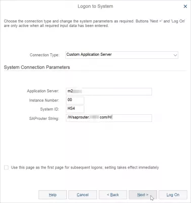 Add server in GUI de SAP 750 in 3 easy steps : Entering SAP System connection parameters in GUI de SAP 750