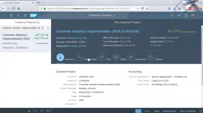 Πώς να αναλύσετε ένα έργο πελάτη στο SAP Cloud; : Γενικές πληροφορίες για το έργο