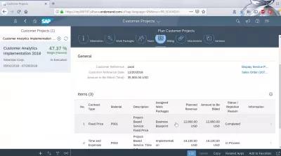 Jak analizować projekt klienta w SAP Cloud? : Fakturowanie projektu