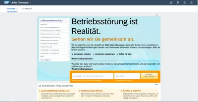 SAP Ariba: cambiar el idioma de la interfaz de forma fácil : Interfaz SAP Descubrimiento Ariba en alemán en Firefox