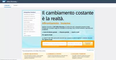 SAP Ariba: madaling baguhin ang wika ng interface : SAP Ariba interface sa Italyano