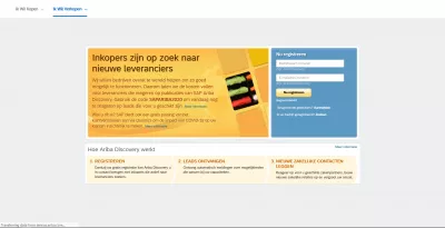 SAP Ariba: cambiar el idioma de la interfaz de forma fácil : Interfaz SAP Descubrimiento Ariba en holandés
