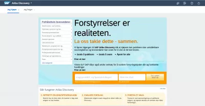SAP Ariba: changer la langue de l'interface en toute simplicité : Interface SAP Ariba en norvégien
