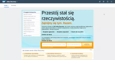 SAP Ariba: changer la langue de l'interface en toute simplicité : Interface SAP Ariba en polonais sur Google Chrome