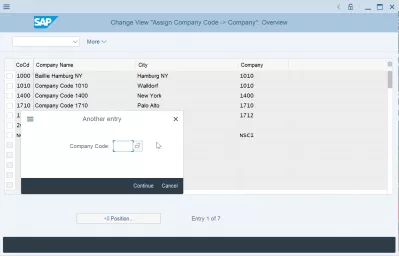 Assign company code to company in SAP FICO : Company code position search