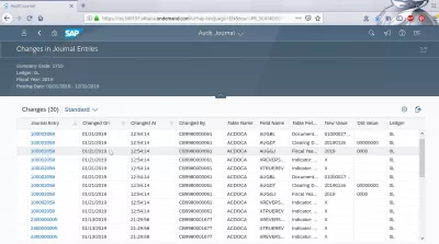 How to use the SAP FIORI Audit Journal? : Changes in journal entries