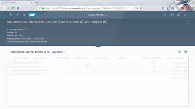 How to use the SAP FIORI Audit Journal? : Multireferenced invoices for account types customer and supplier