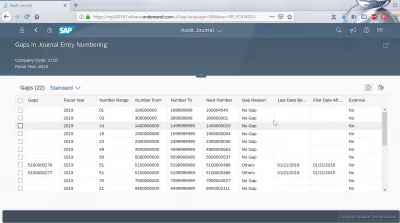 How to use the SAP FIORI Audit Journal? : Gaps in Journal entry numbering