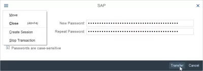 Bagaimana cara mengubah kata sandi di SAP? : Memasukkan kata sandi baru