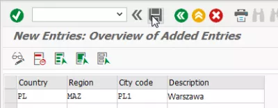 Uumbaji wa kanuni za jiji la SAP : Uingizaji wa data ya kijiji cha ziada