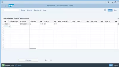 Close a posting period in SAP FI OB52 transaction : Posting period closed in SAP FI