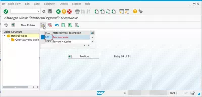 Combination of plant and material type does not exist : Transaction OMS2 change material types