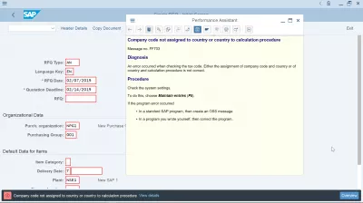 SAP Company code assignment to country in 3 easy steps : SAP error message FF703: company code not assigned to country or country to calculation procedure