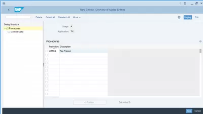 SAP Company code assignment to country in 3 easy steps : Enter information for calculation procedure creation