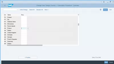 SAP Company code assignment to country in 3 easy steps : Finding country code in Change view assign country > calculation procedure > overview