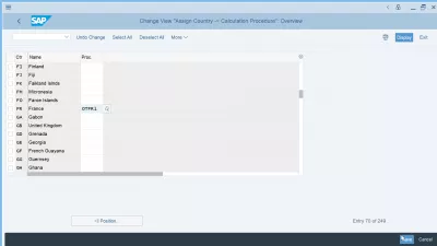 SAP-i ettevõtte koodi määramine riigile kolme lihtsa sammuga : Salvesta riigi arvutusprotseduuri määramine