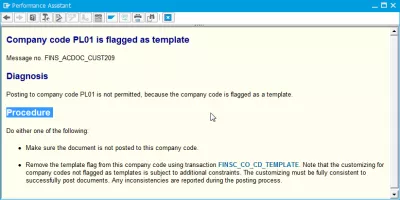 FINS_ACDOC_CUST209 Company code is flagged as template : Error description for FINS_ACDOC_CUST209 Company code is flagged as template