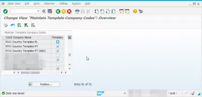 FINS_ACDOC_CUST209 कंपनी कोड को टेम्प्लेट के रूप में चिह्नित किया जाता है : कंपनी कोड को अनफ्लैग किए गए टेम्पलेट के रूप में चिह्नित किया गया