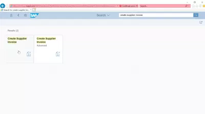 Hur skapar jag en leverantörsfaktura i SAP? FB60 i SAP FIORI : Skapa leverantörsfakturakakel i SAP FIORI-gränssnitt