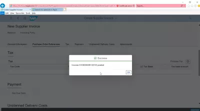 How to create a supplier invoice in SAP? FB60 in SAP FIORI : Supplier invoice created in SAP FIORI
