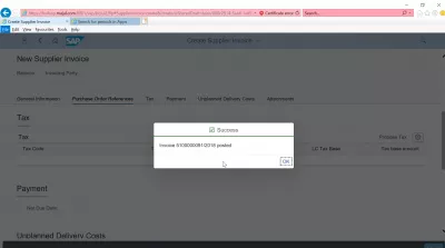 Як створити рахунок-фактуру постачальника в SAP? FB60 в SAP FIORI : Рахунок-фактура постачальника created in САП ФІОРІ