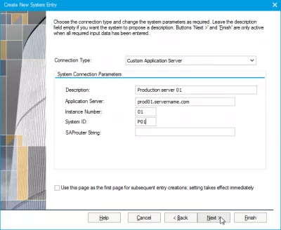 How to create a new system entry in SAP GUI in 4 easy steps? : Create new system entry SAP GUI