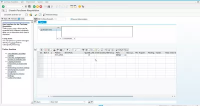 Kako izdelati zahtevo za nakup v SAP-ju z uporabo ME51N : Glavni zaslon za izdelavo zahtevka za nakup