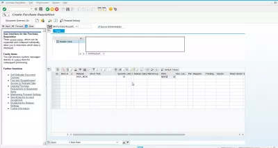 Как да създадете заявка за покупка в SAP чрез ME51N : Създайте основен екран за заявка за покупка