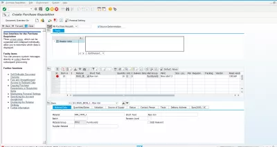 How to create purchase requisition in SAP using ME51N : Create purchase requisition material data