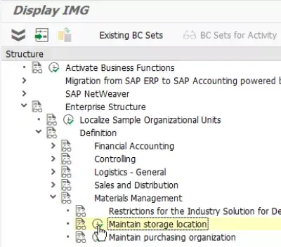 How to create a storage location in SAP : Maintain Storage Locations in SPRO