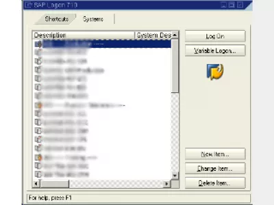 Kako spremeniti barvo v SAP GUI : Slika 1: SAP Logon