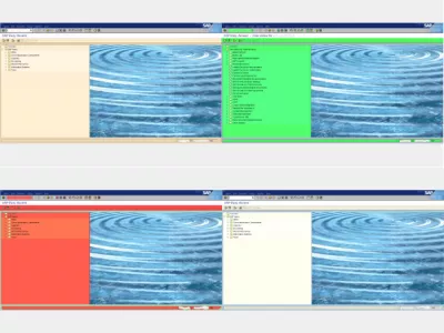 SAP GUI'de renk nasıl değiştirilir? : Farklı renklere sahip SAP sistem pencereleri