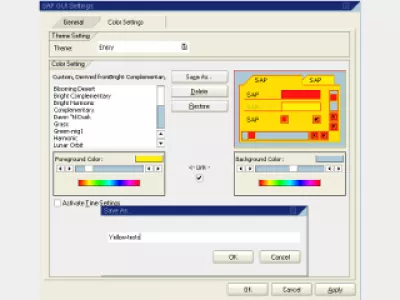 كيفية تغيير اللون في SAP GUI : الشكل 5: SAP حفظ باسم