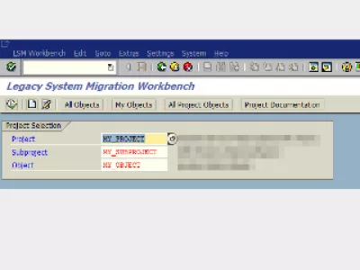 SAP määrittelee Partner System for IDoc Inbound Processing : Kuva 2: SAP LSMW-päävalikko