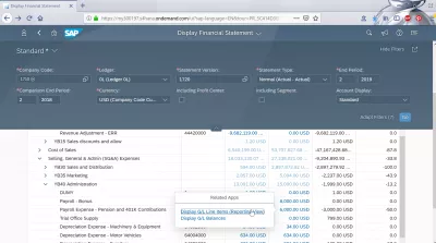 Wyświetlanie kafelka sprawozdania finansowego w SAP FIORI i kontroli bilansu : Wyświetlaj aplikację sprawozdania finansowego w SAP Cloud