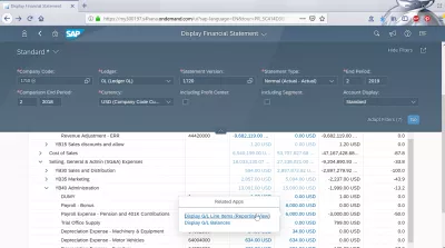 Display financial statement tile in SAP FIORI and balance sheet check : Display financial statement application in SAP Cloud