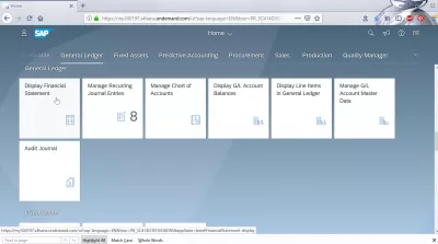 Display financial statement tile in SAP FIORI and balance sheet check : Display financial statement FIORI tile