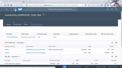 Display financial statement tile in SAP FIORI and balance sheet check : GL account in SAP in a display reccuring journal entry