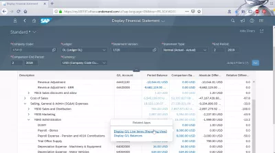 Display financial statement tile in SAP FIORI and balance sheet check : Direct access from GL account to reporting view