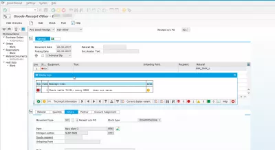 Error Message M7001 Check table T159L entry does not exist : Goods receipt error check table T159L entry does not exist