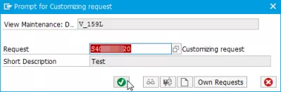 Error Message M7001 Check table T159L entry does not exist : Prompt for customizing request