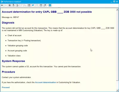 Rešite napako SAP M8147 določanje računa za vnos ni mogoče : Sporočilo o napaki SAP Določitev računa M8147 za vnos ni mogoča